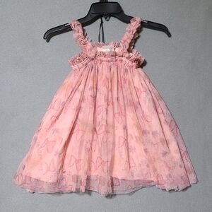 DISNEY JUNIOR MINNIE Girl's Pink Spring Tulle Dress‎ - Size 5T